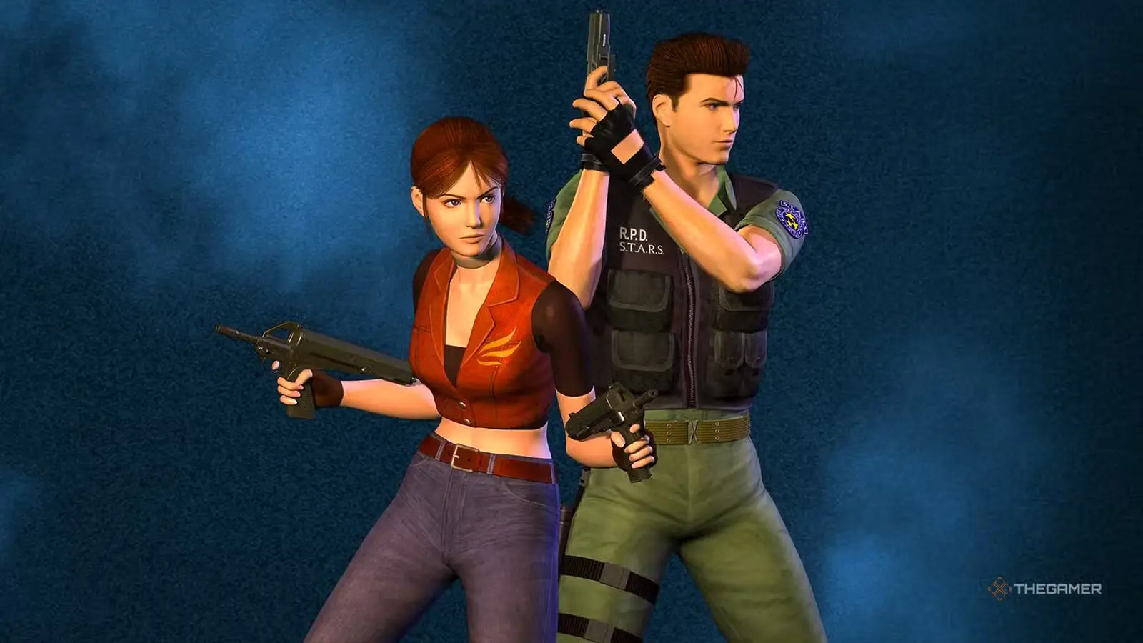 Геймерская неделя обещает быть жаркой! 8 chris and claire from resident evil code veronica over a blue background